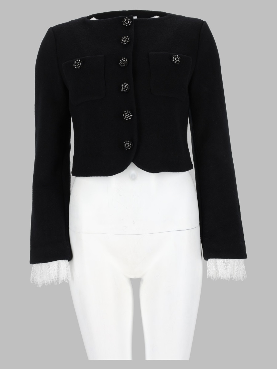 [Self-portrait] Jacket FW26 PF26-006J-B_BLACK