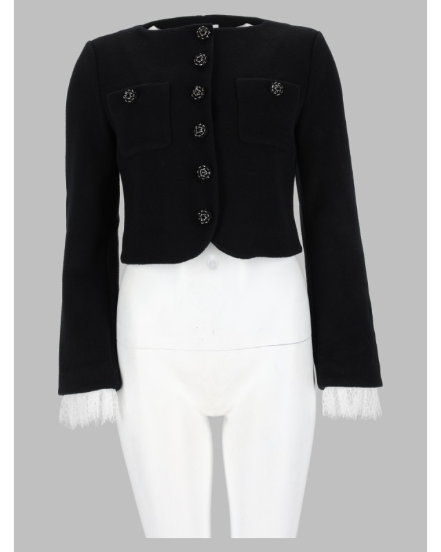 [Self-portrait] Jacket FW26 PF26-006J-B_BLACK