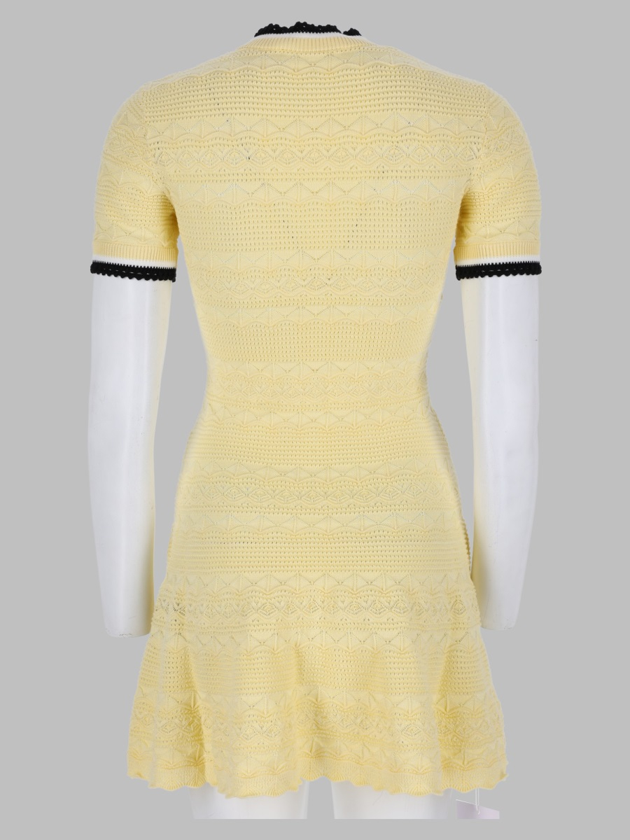 [Self-portrait] Short sleeve dress FW26 PF26-072S-Y_YELLOW