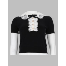 [Self-portrait] Top FW26 PF26-134T-B_BLACK