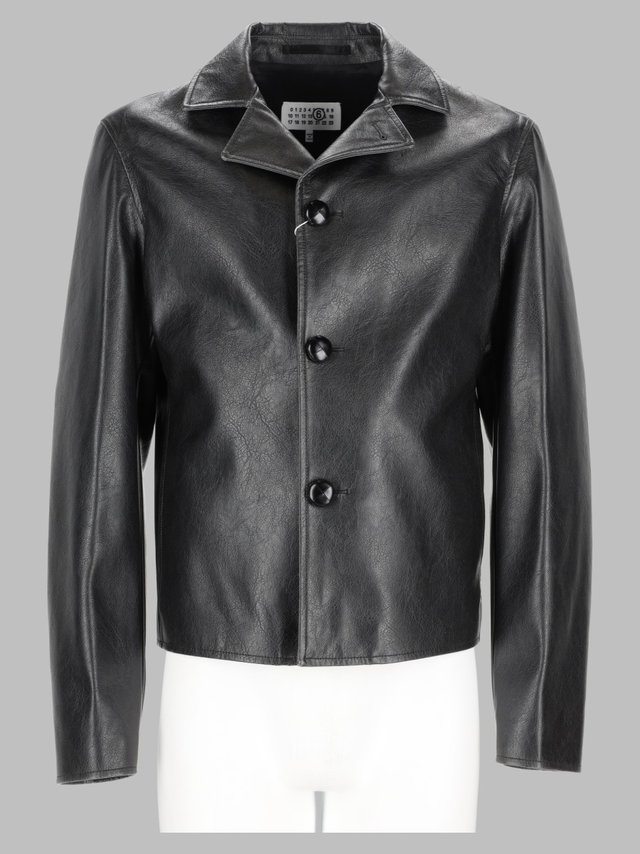 [MM6 Maison Margiela] Leather Jacket FW26 SH0AM0102_M35455900