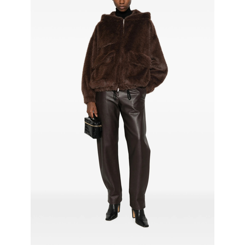 [Tela] Leather Jacket FW26 A90008 01T168 K001