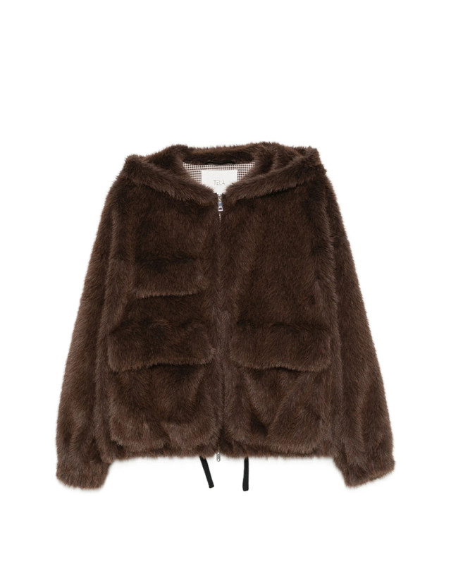 [Tela] Leather Jacket FW26 A90008 01T168 K001