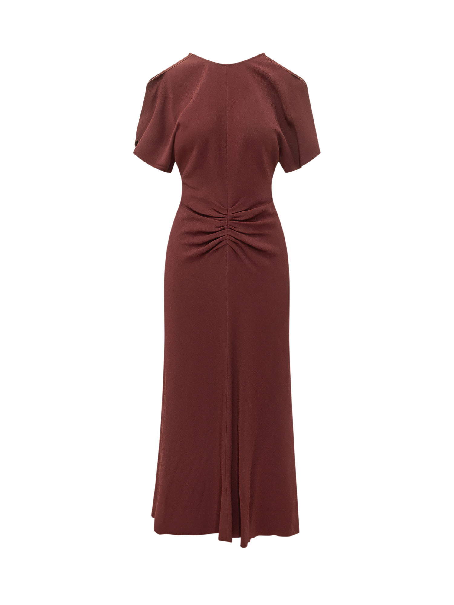 [VICTORIA BECKHAM] Short sleeve dress FW26 1226WDR005227A BURGUNDY