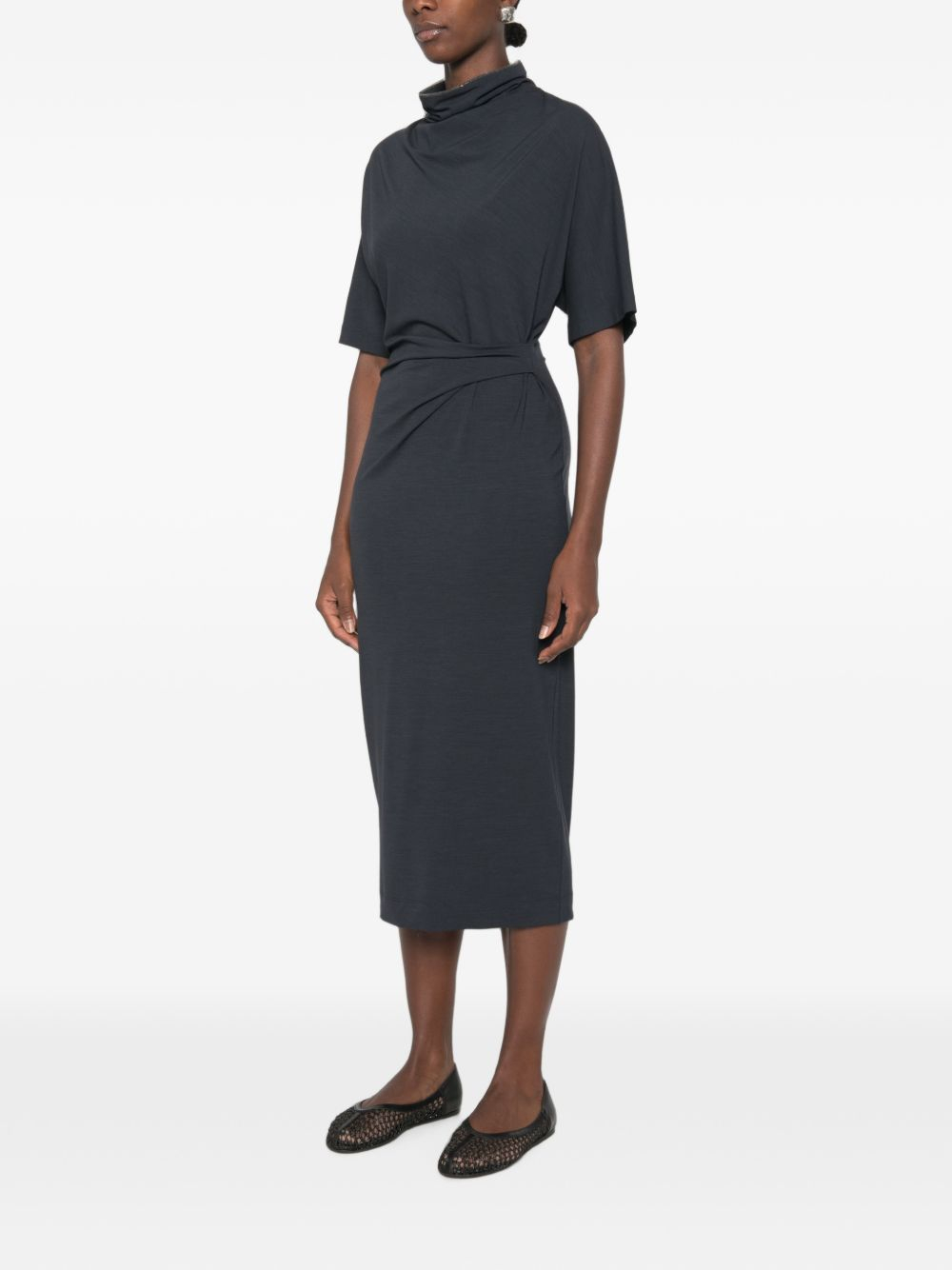 [Brunello Cucinelli] Short sleeve dress FW26 MG929AB1X1C7186