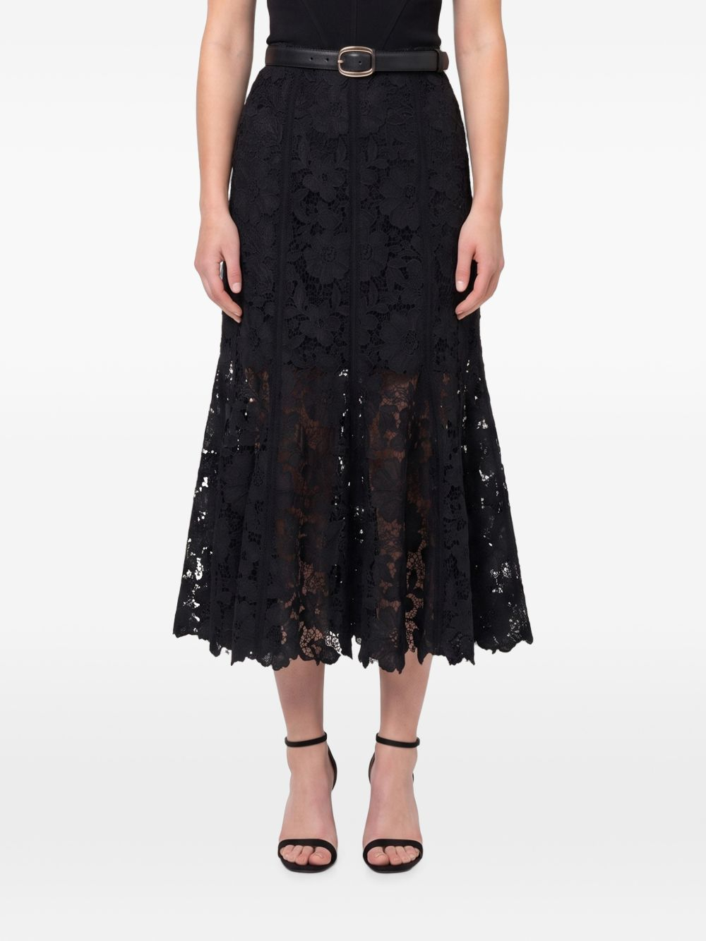 [Self - portrait] Long skirt FW26 AW26-049MSK-BBLACK
