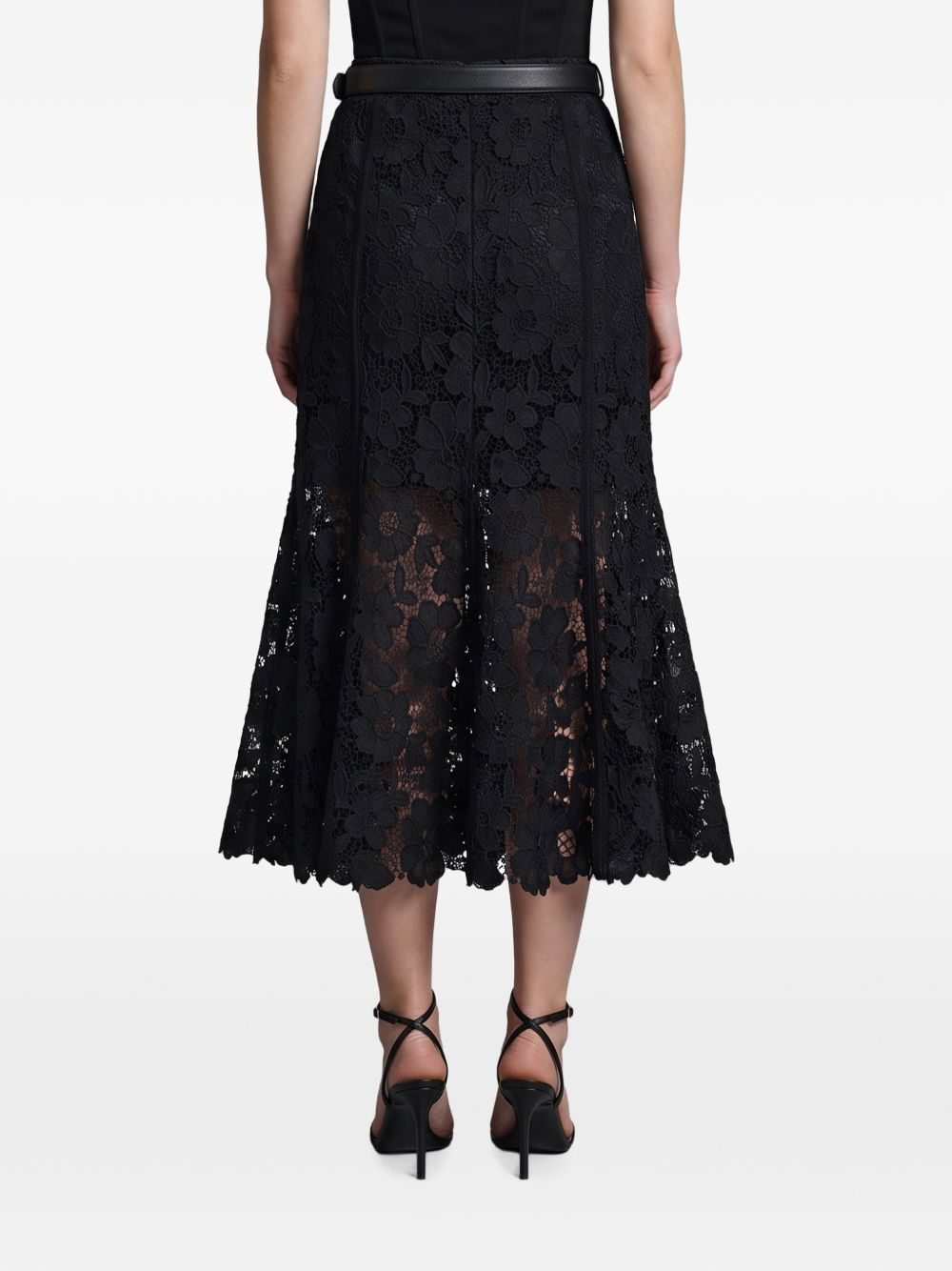 [Self - portrait] Long skirt FW26 AW26-049MSK-BBLACK