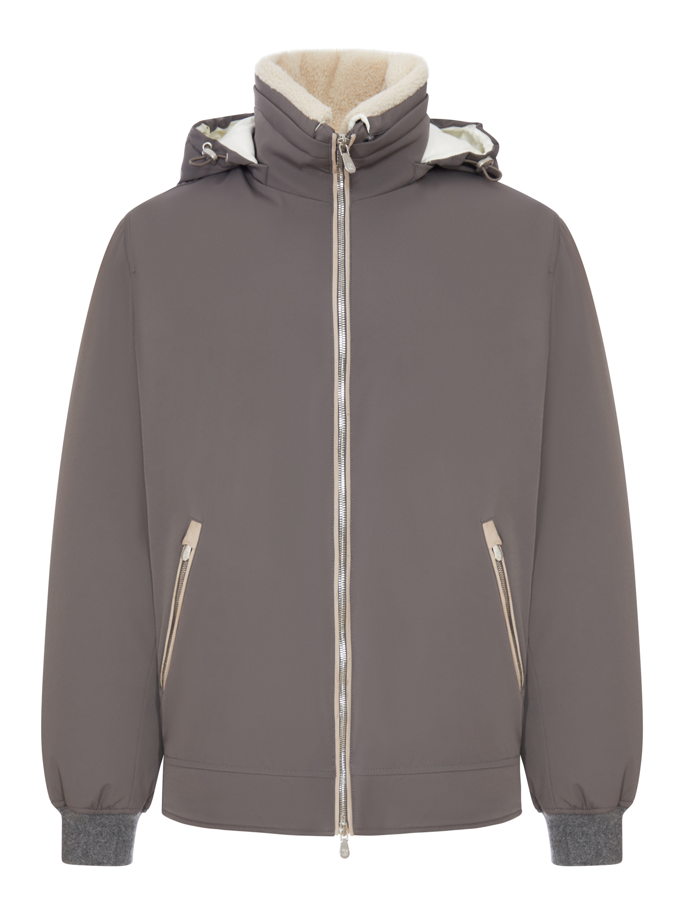 [Brunello Cucinelli] Zip Up FW26 MV4061606C106 ACCIAIO
