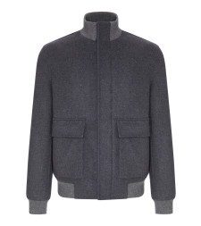 [Brunello Cucinelli] Bomber Jacket FW26 MV4659808C001 PIOMBO NAVY