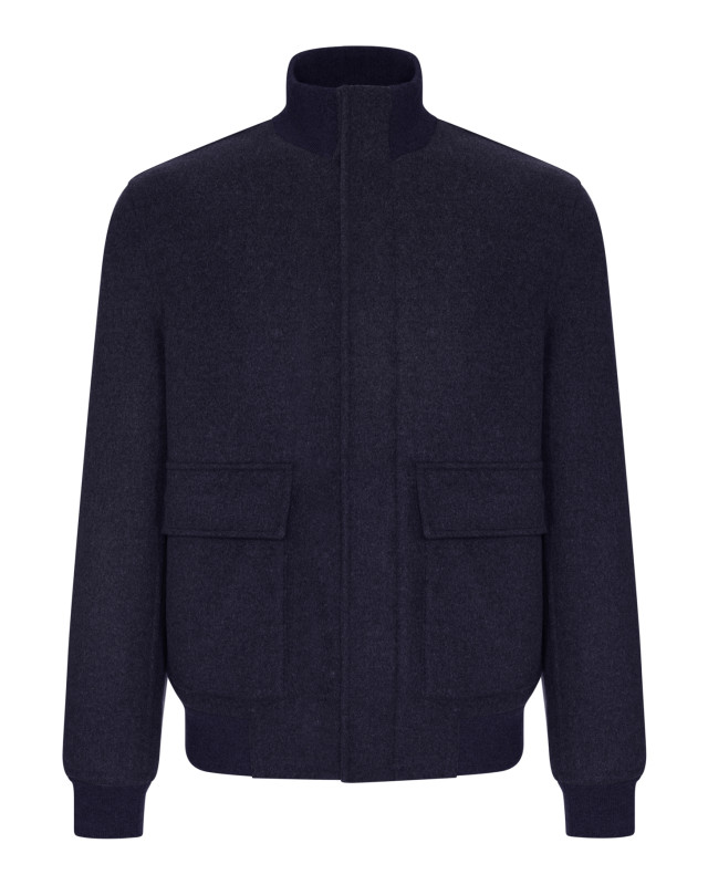 [Brunello Cucinelli] Bomber Jacket FW26 MV4659808C100 NAVY PIOMBO