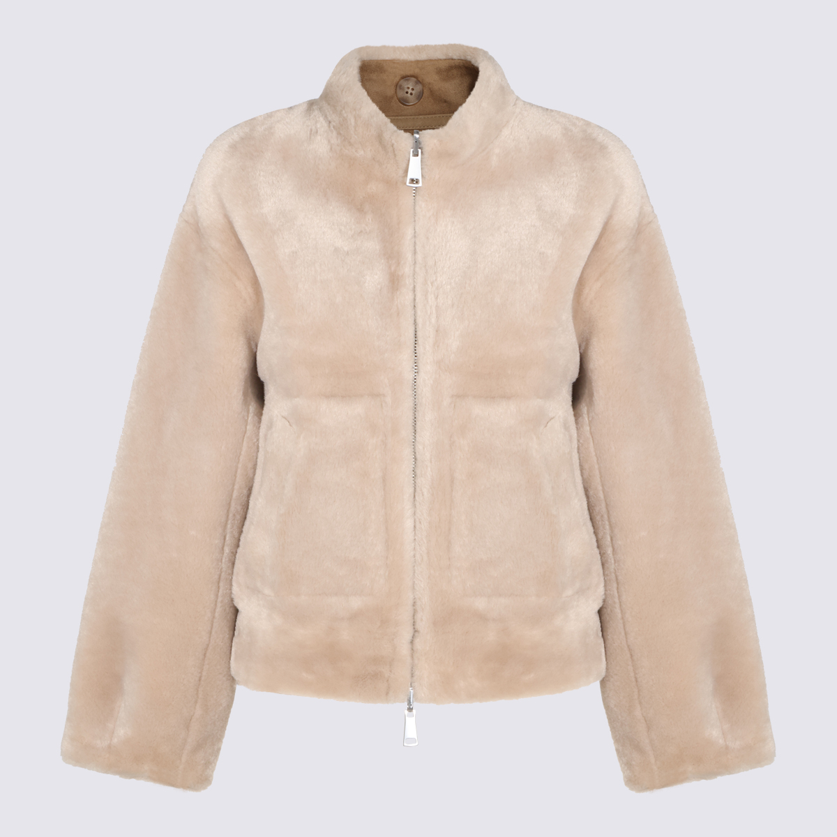[Urbancode] Fur Jacket FW26 BJ20395CHALK AND SAND