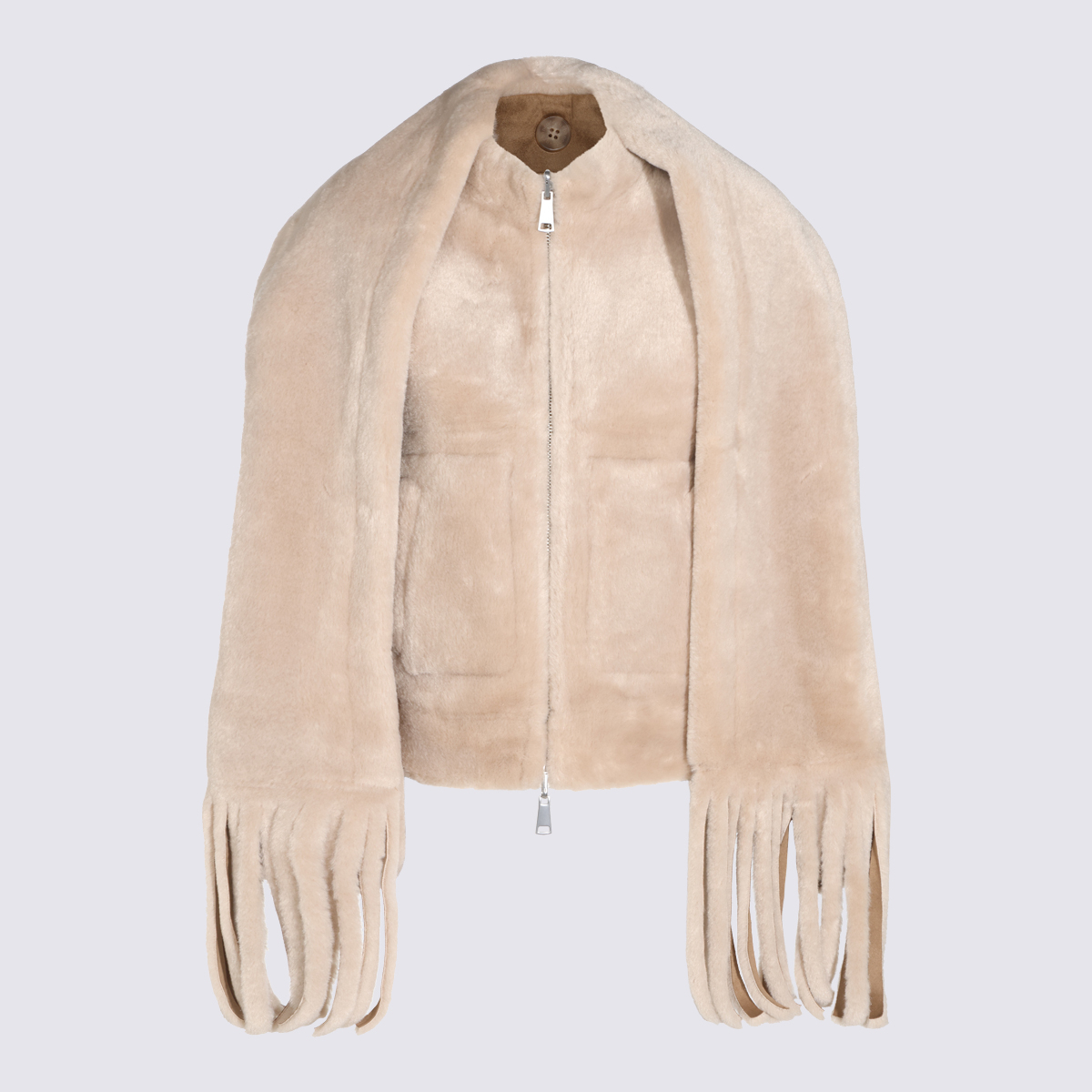 [Urbancode] Fur Jacket FW26 BJ20395CHALK AND SAND