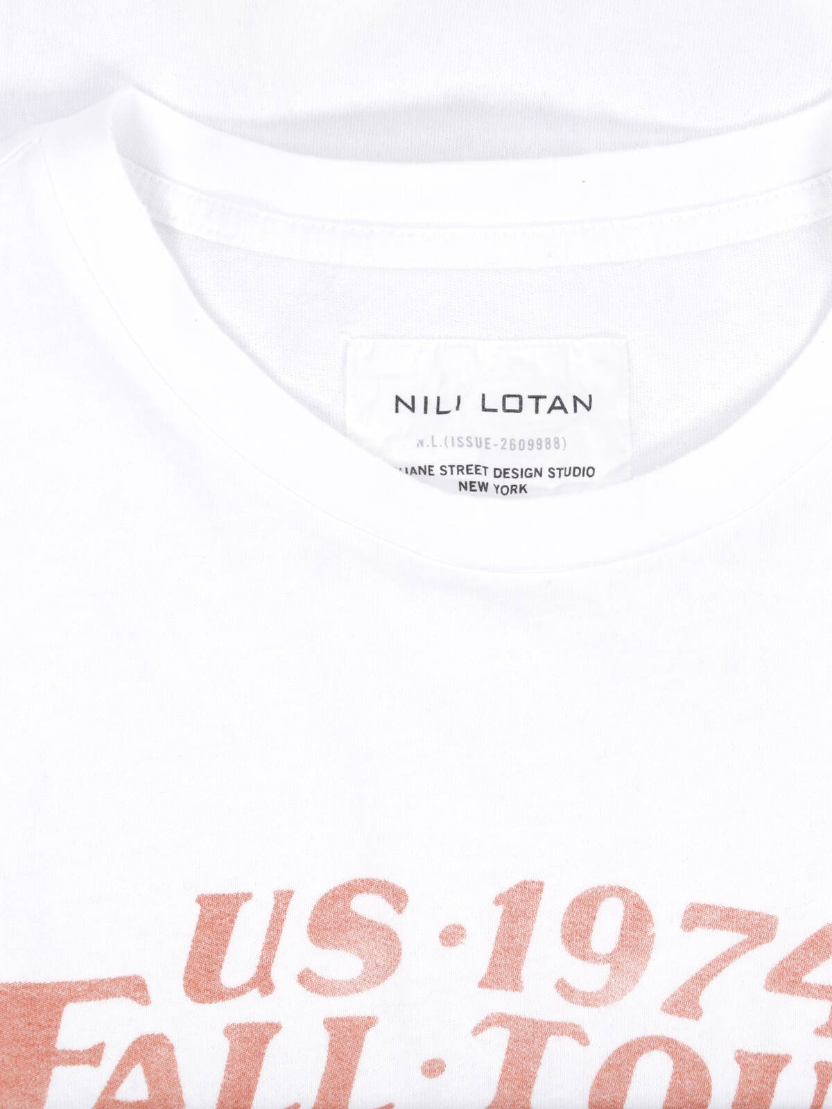 [Nili Lotan] T-shirts Short Sleeve FW26 13738 K35WHITE RED PRINT