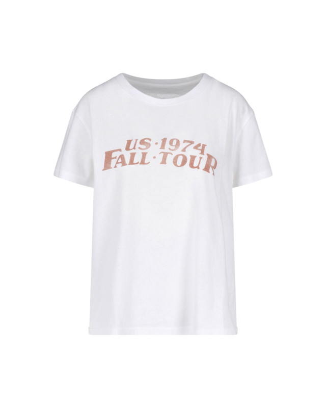 [Nili Lotan] T-shirts Short Sleeve FW26 13738 K35WHITE RED PRINT