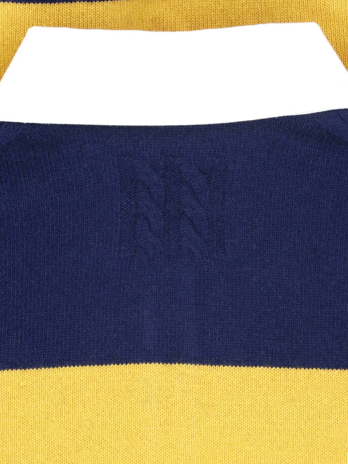 [Nili Lotan] Knitwear FW26 81654 Y333NAVY AMBER STRIPE
