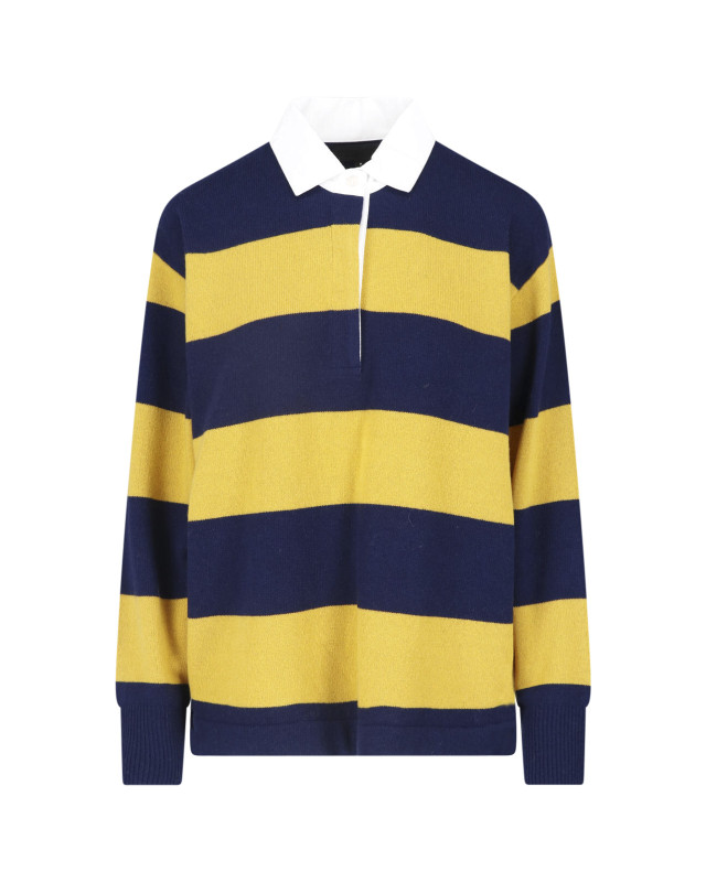 [Nili Lotan] Knitwear FW26 81654 Y333NAVY AMBER STRIPE