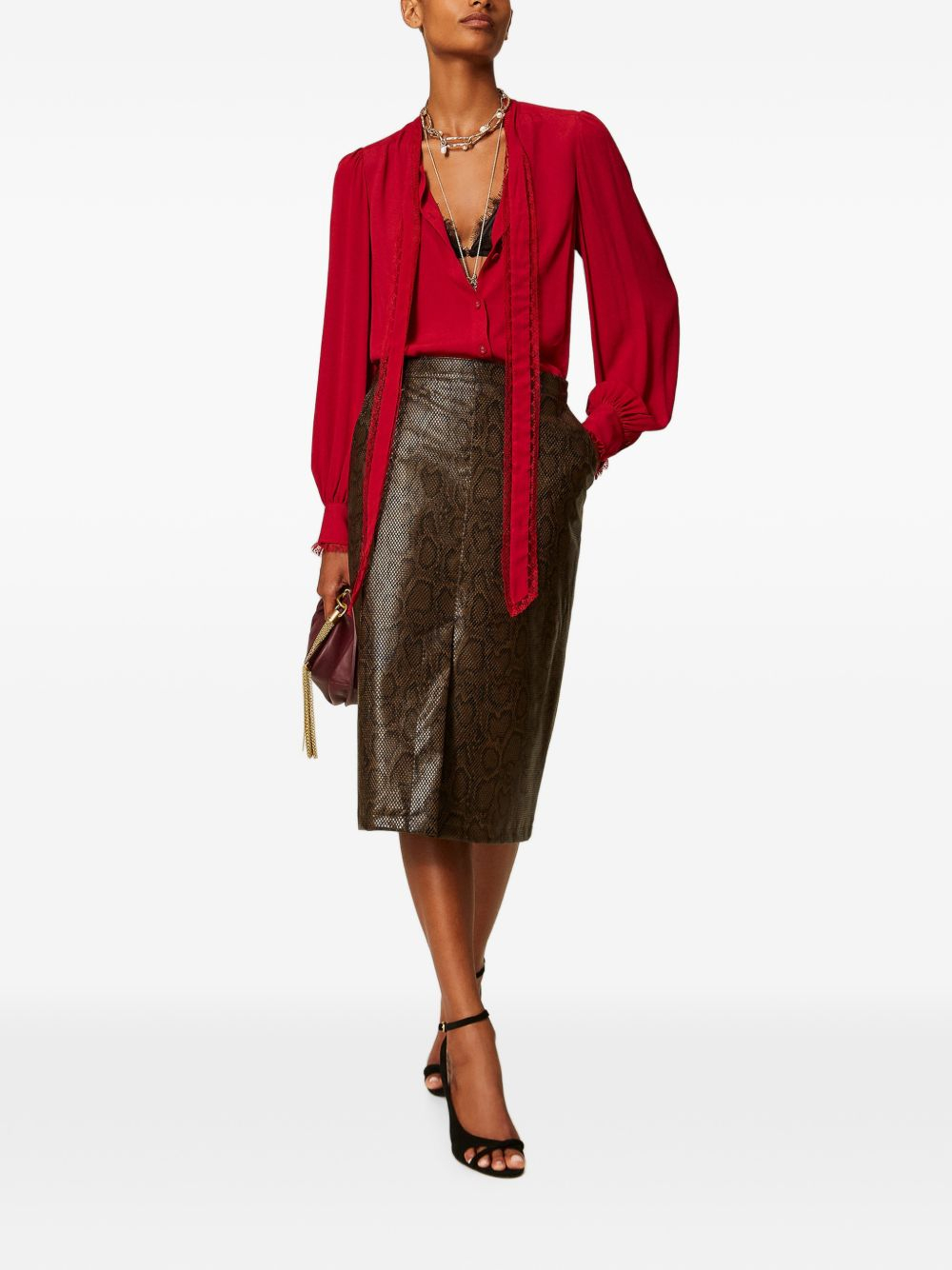 [Twin - set] Midi skirt FW26 262TT2281 14058