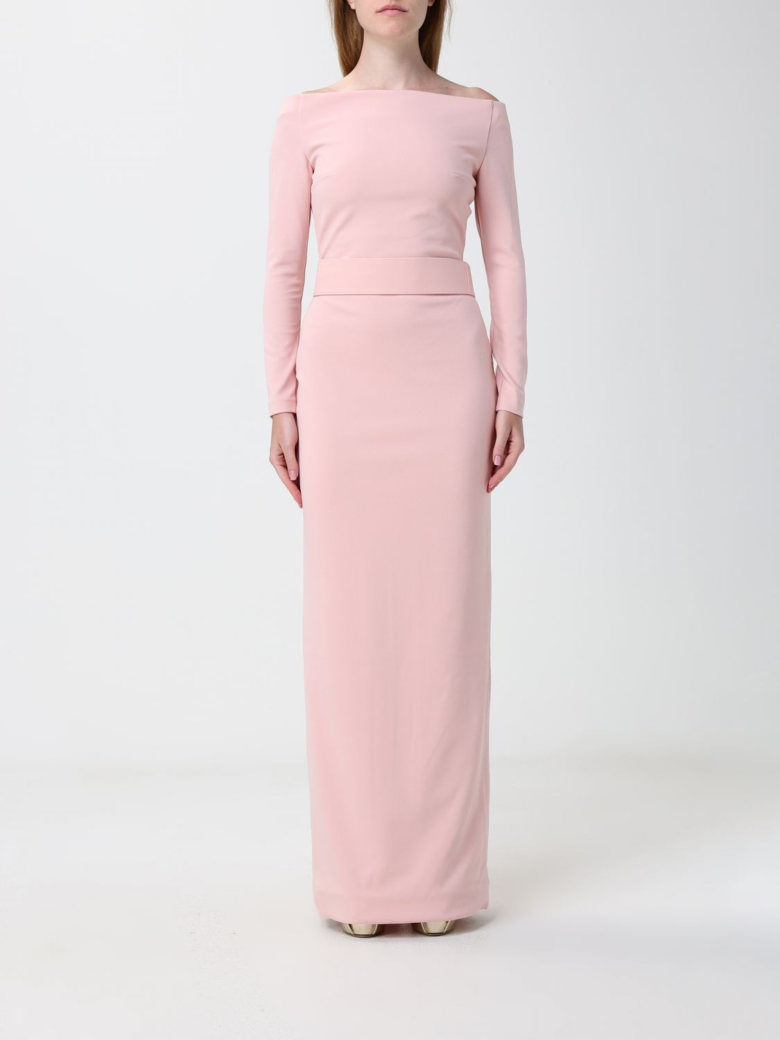 [Solace London] Long sleeve dress FW26 OS28038 PALE PINK