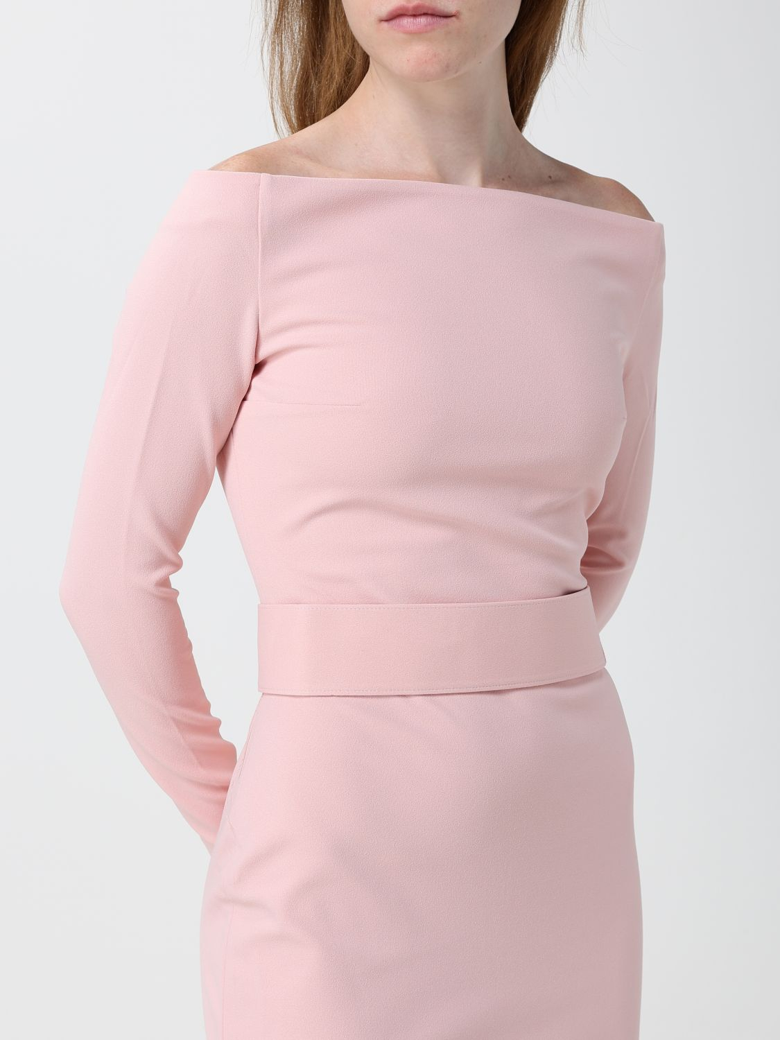 [Solace London] Long sleeve dress FW26 OS28038 PALE PINK