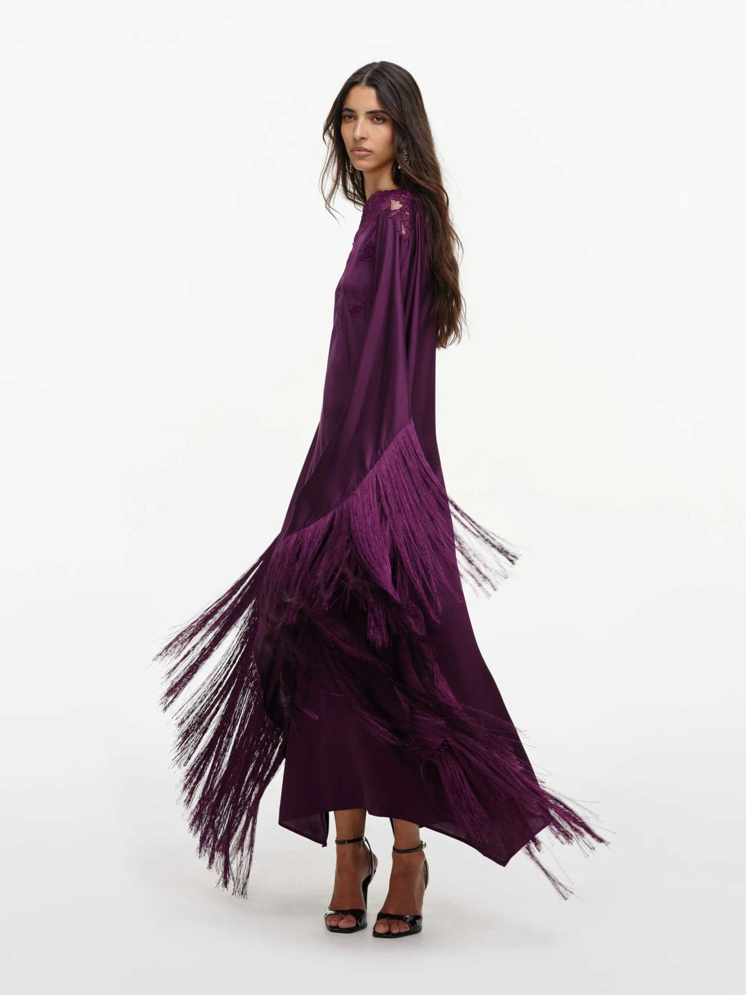 [SELF PORTRAIT] Long sleeve dress FW26 AW26038XPUPURPLE