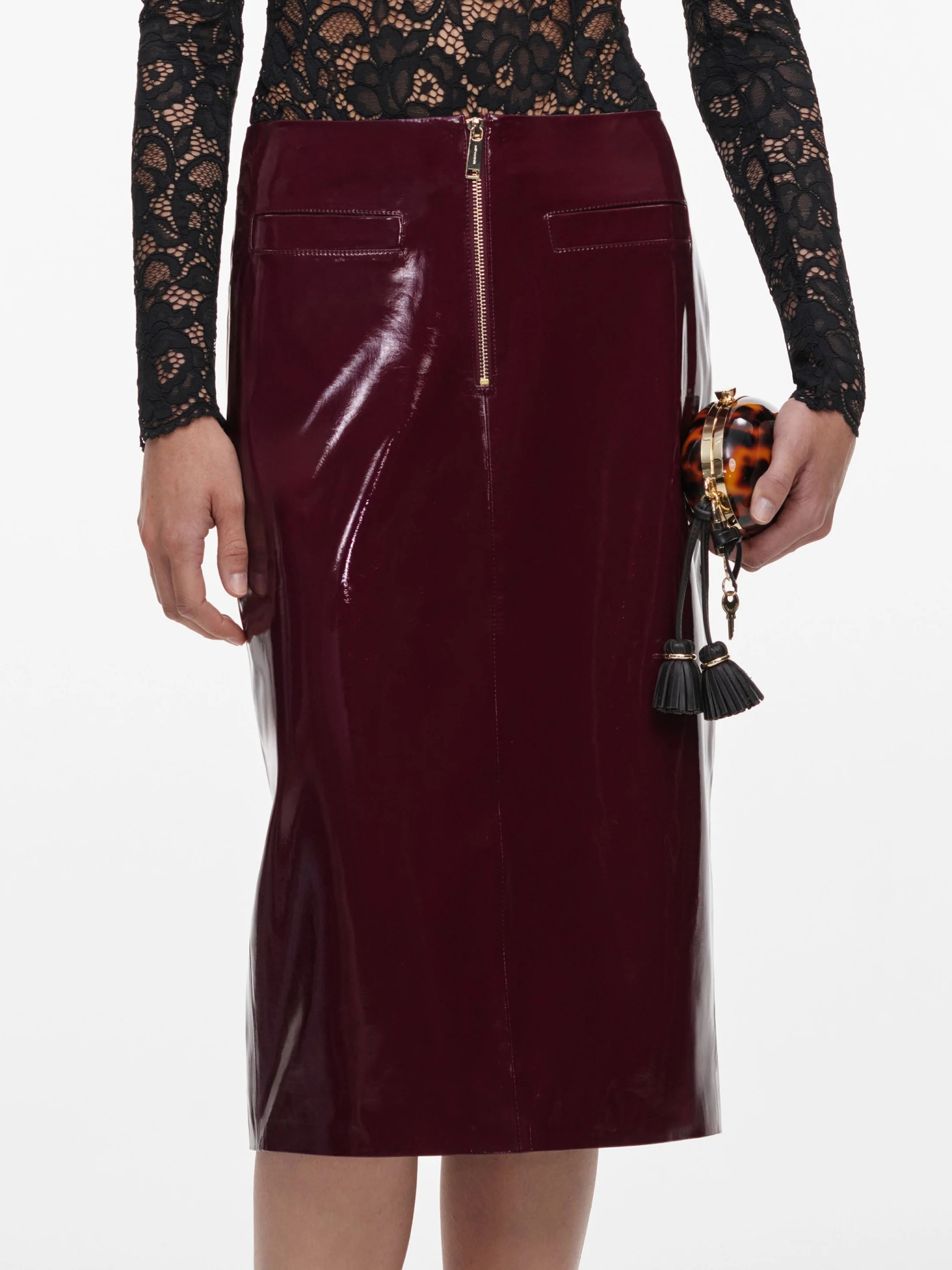 [SELF PORTRAIT] Midi skirt FW26 AW26080MSKPUPURPLE