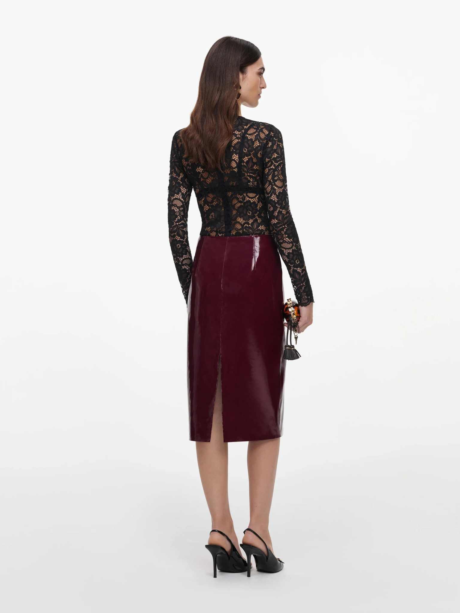 [SELF PORTRAIT] Midi skirt FW26 AW26080MSKPUPURPLE