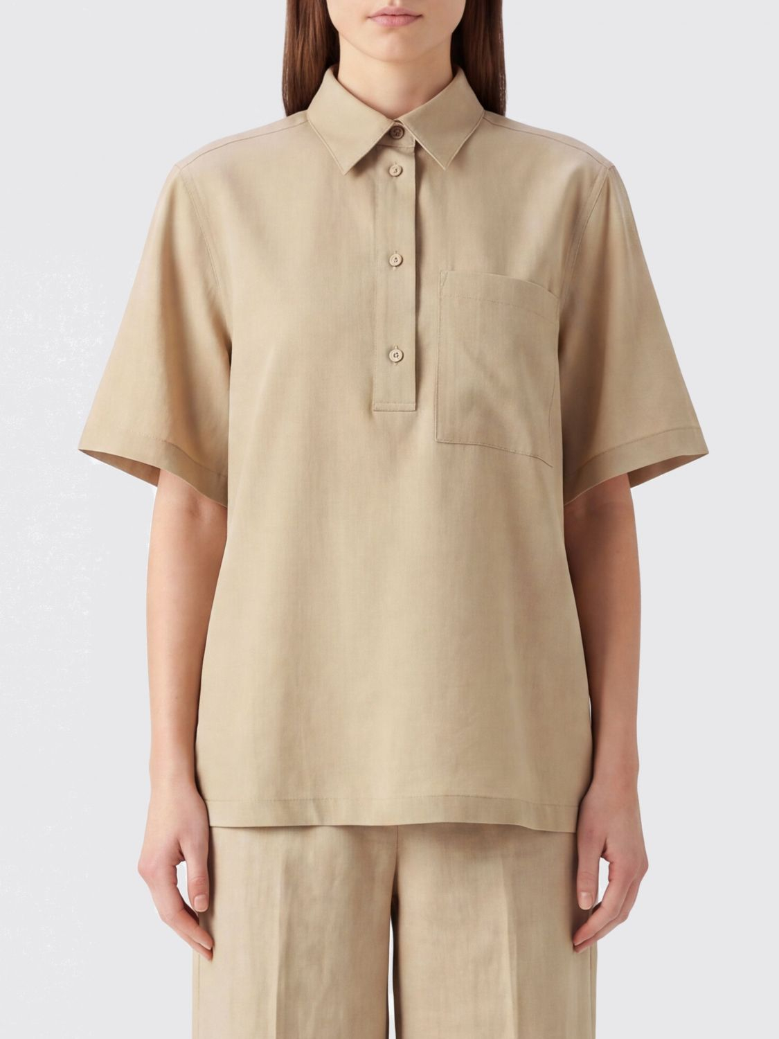 [TOTEME] Shirts Short Sleeve FW26 263WRT0762FB0475 249