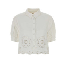[FRAME] Shirts Short Sleeve FW26 7068EMB182 WHT