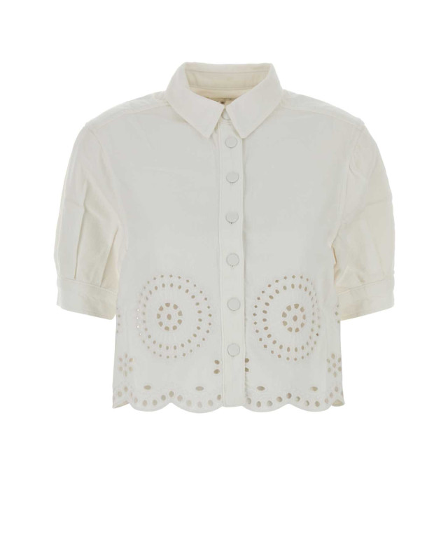 [FRAME] Shirts Short Sleeve FW26 7068EMB182 WHT