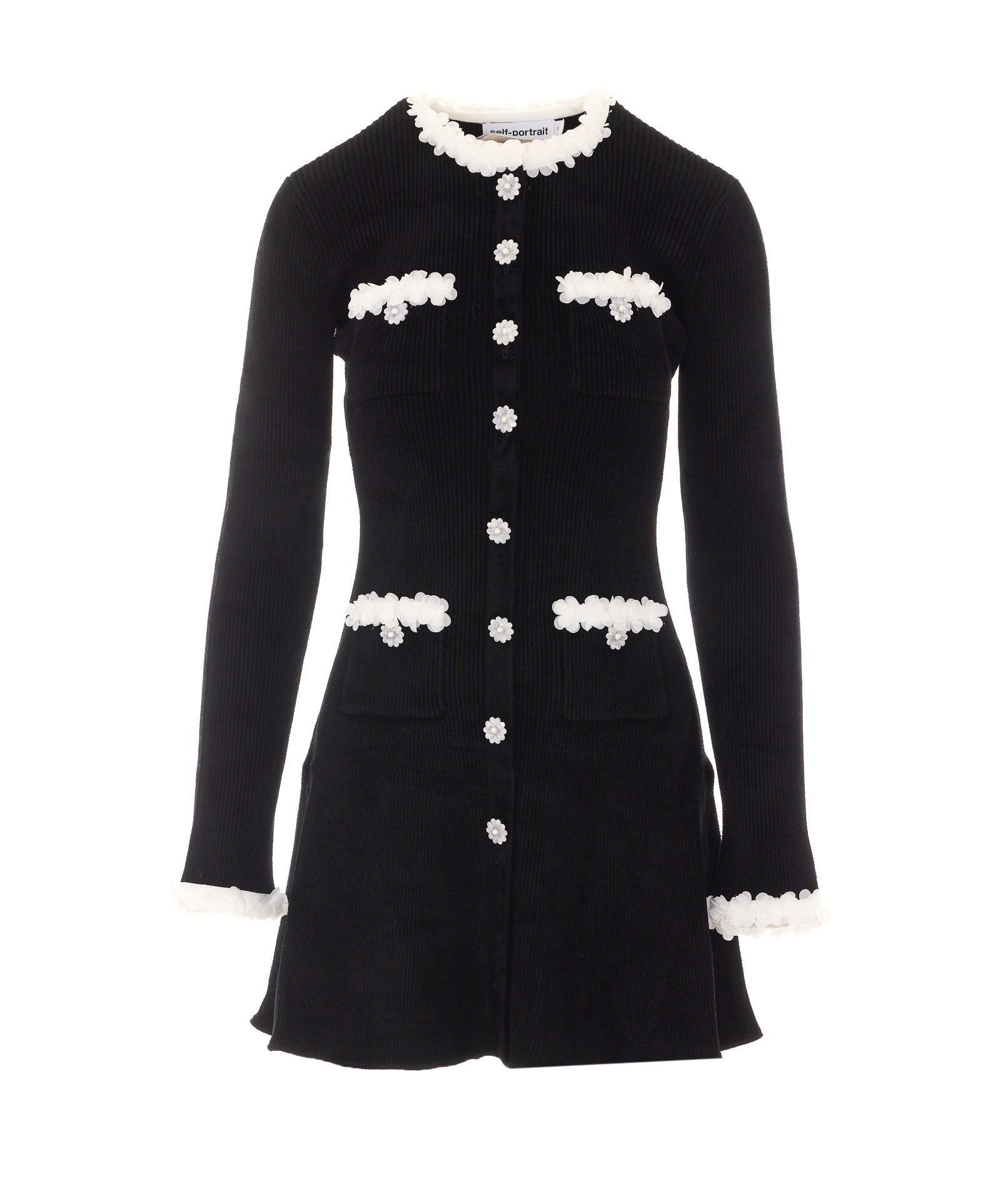[SELF PORTRAIT] Long sleeve dress FW26 099SBLACK