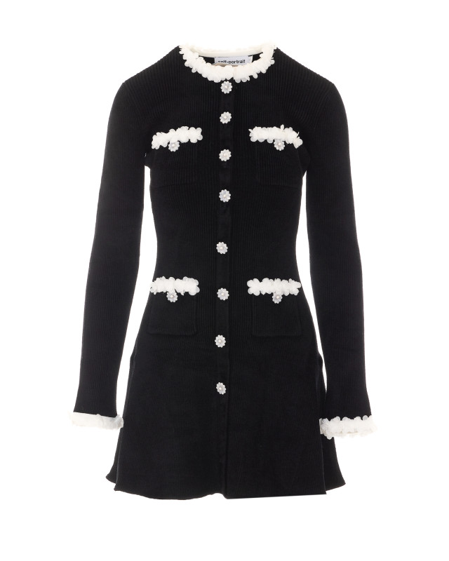 [SELF PORTRAIT] Long sleeve dress FW26 099SBLACK