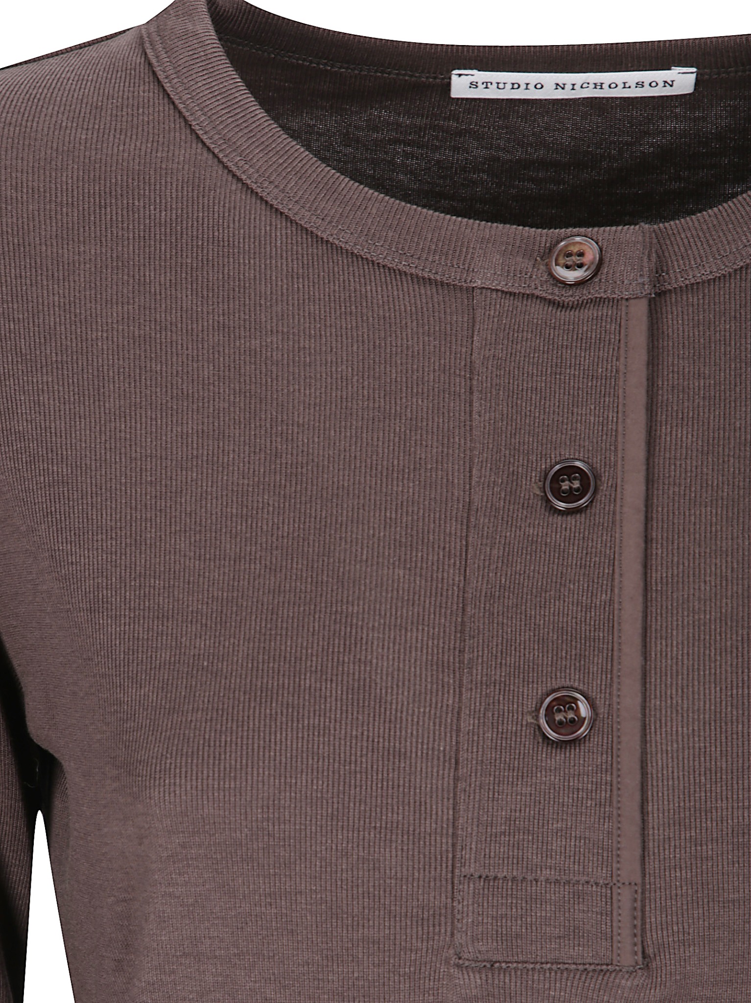 [Studio Nicholson] T-shirts Long Sleeve FW26 ROANESNW1868 ESPRESSO