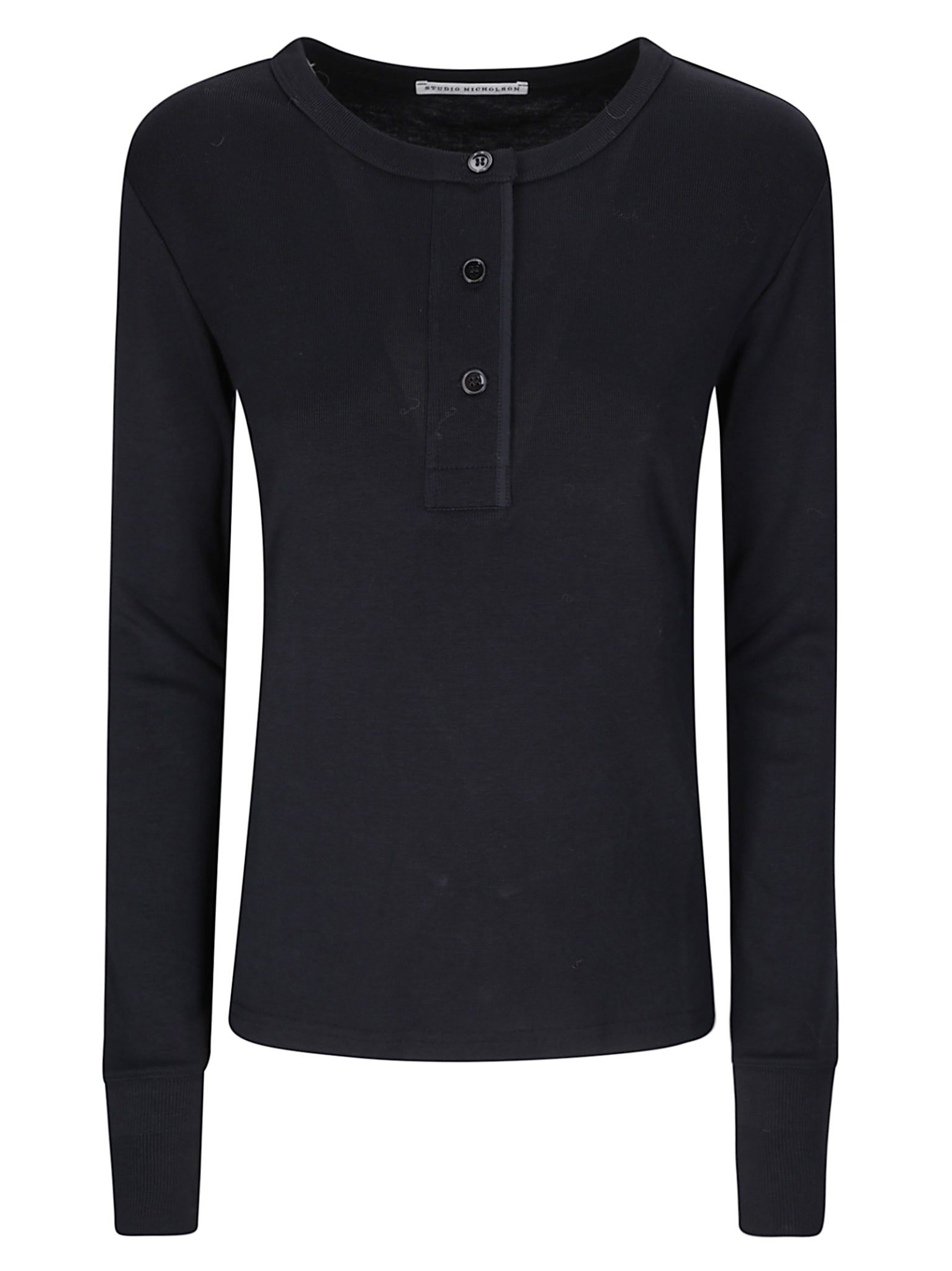 [Studio Nicholson] T-shirts Long Sleeve FW26 ROANESNW1868 BLACK