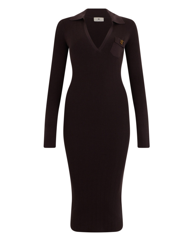 [ELISABETTA FRANCHI] Long sleeve dress FW26 AM08B_EV9