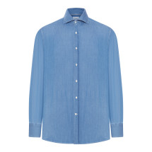 [Brunello Cucinelli] Shirts Long Sleeve FW26 MR6830627C001 DENIM MEDIO