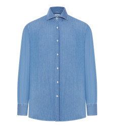 [Brunello Cucinelli] Shirts Long Sleeve FW26 MR6830627C001 DENIM MEDIO