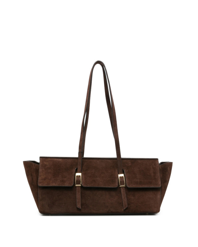 [ELLEME] Shoulder bag FW26 LE BATEAU LARG SUEDE BROWN