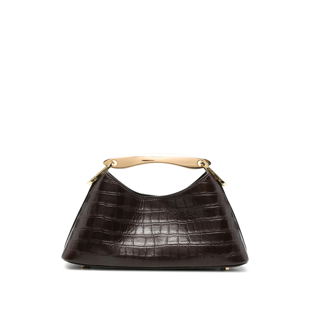 [ELLEME] Tote bag FW26 MINI BOOMERANG CROCO DKBRO