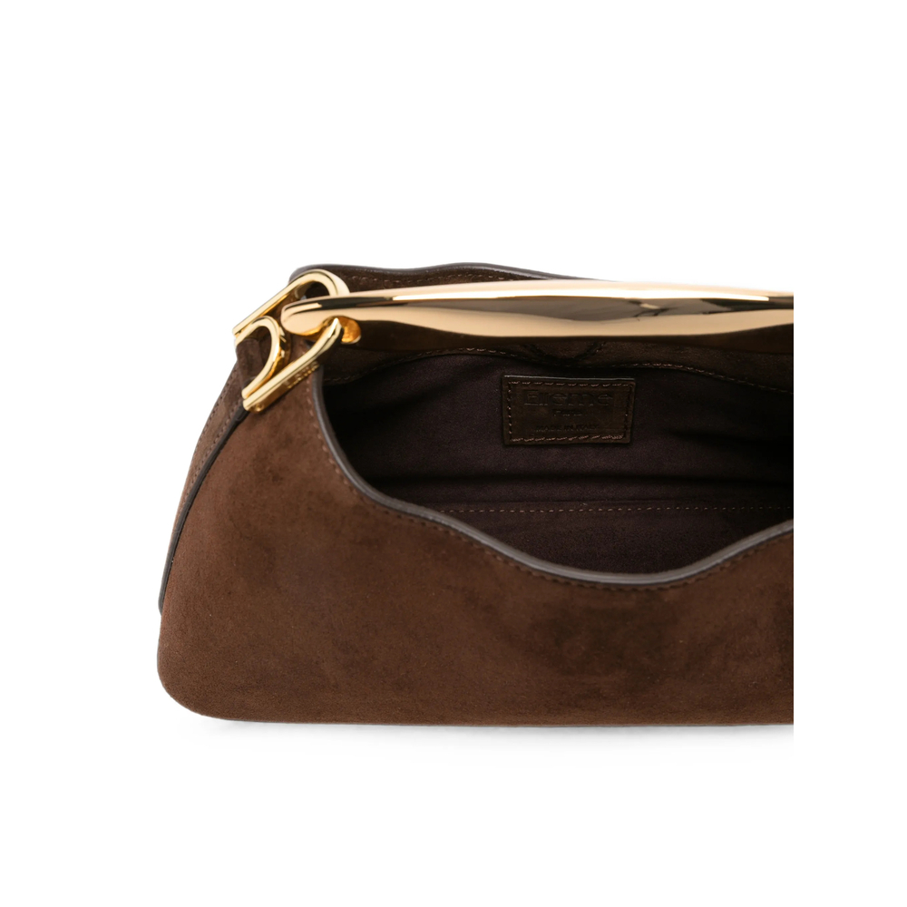[ELLEME] Tote bag FW26 MINI BOOMERANG SUEDE BROWN