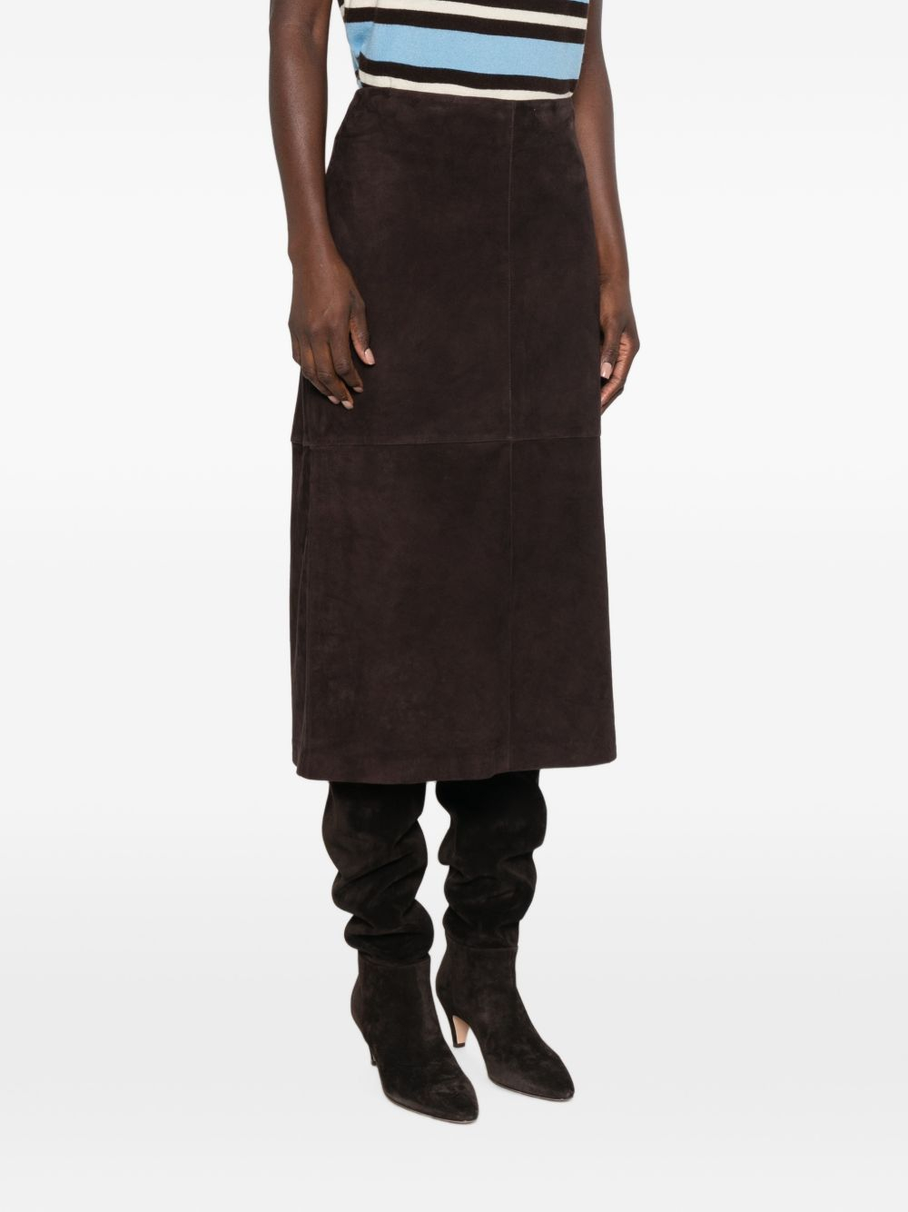 [Yerse] Midi skirt FW26 45867 SUEDE45 013