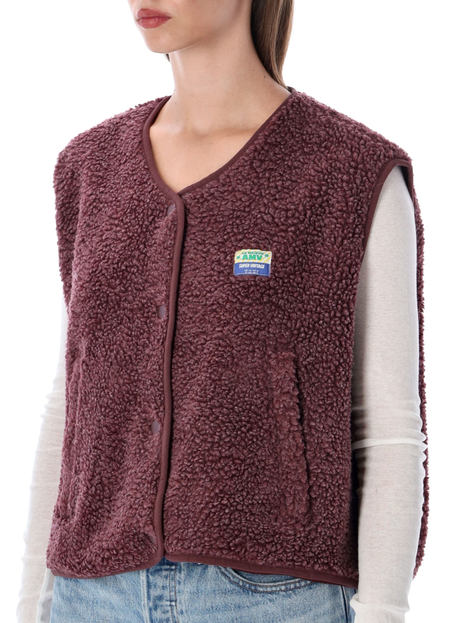 [American Vintage] Vest FW26 HOK16BBORDEAUX C