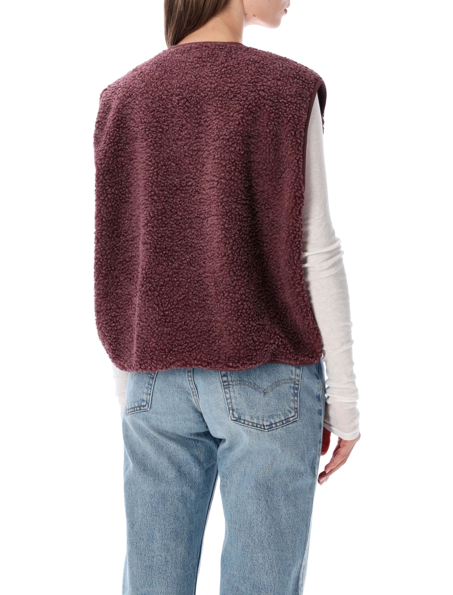 [American Vintage] Vest FW26 HOK16BBORDEAUX C
