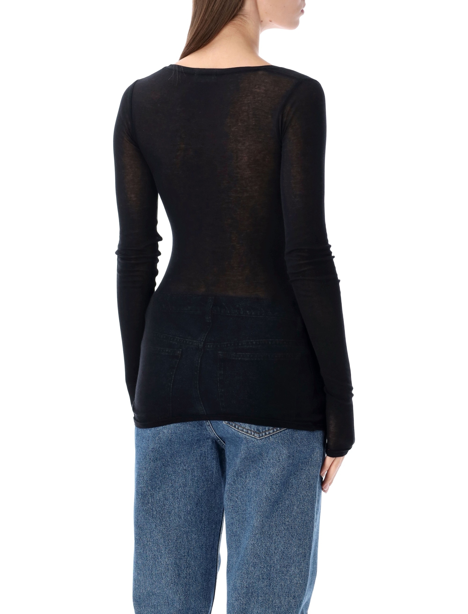 [American Vintage] T-shirts Long Sleeve FW26 MAS04NOIR