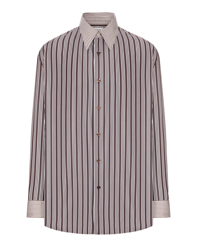 [Saint Laurent] Shirts Long Sleeve FW26 867724Y2O102071 MARRON CRAIE