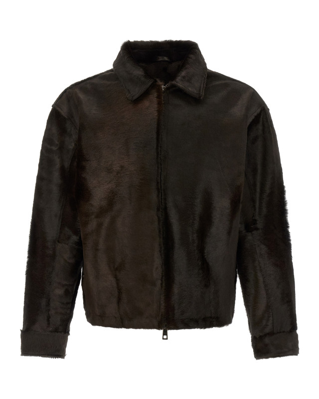 [Giorgio Brato] Leather Jacket FW26 GU27F28005BCHTMORO