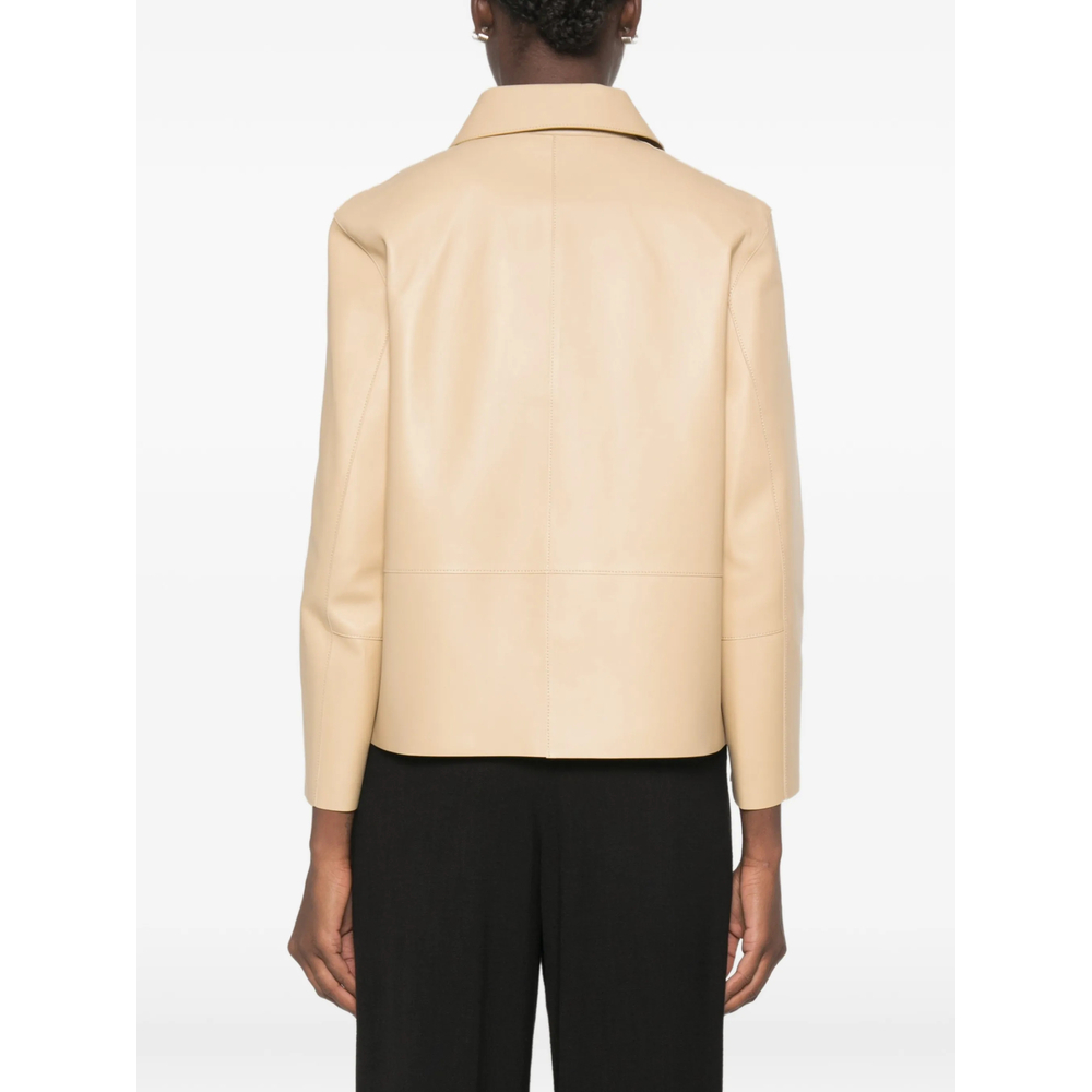 [TOTEME] Leather Jacket FW26 263-WRO0329 LE0056-378 CHAI