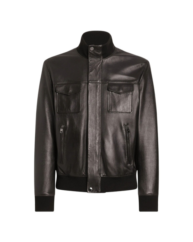 [Dolce & Gabbana] Leather Jacket FW26 G9CHUL HUL18 M1213