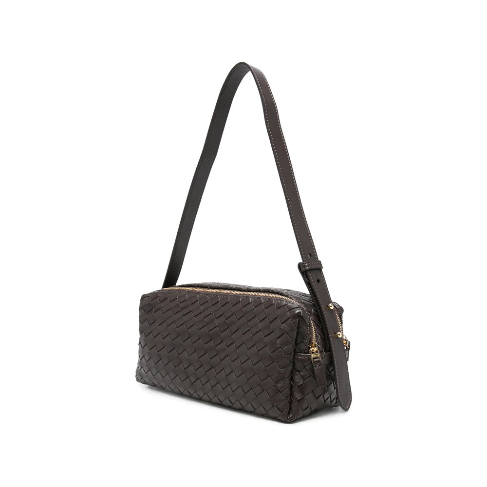 [ELLEME] Cross body bag FW26 TROUSSE WOVEN DKBRO