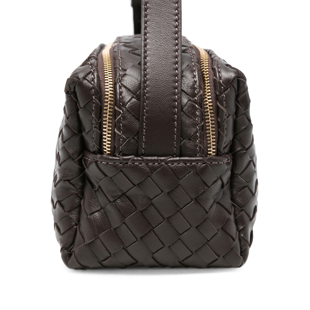 [ELLEME] Cross body bag FW26 TROUSSE WOVEN DKBRO