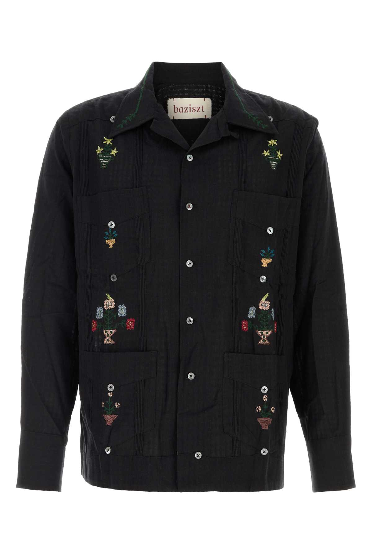 [BAZISZT] Shirts Long Sleeve SS26 SR06012 BLACK